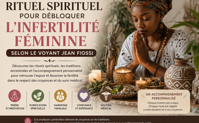 Rituel spirituel pour débloquer l&rsquo;infertilité féminine selon le voyant Jean FIOSSI